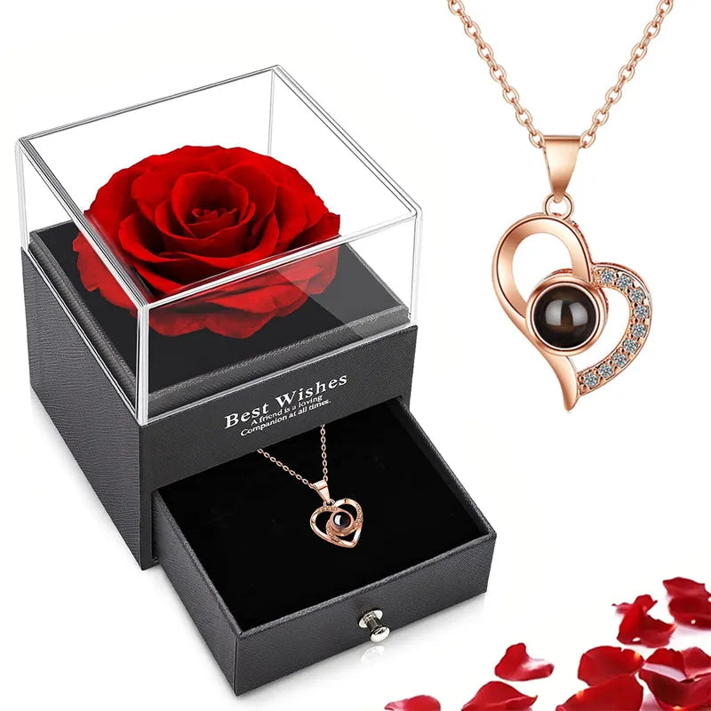 Collier Rose Éternelle