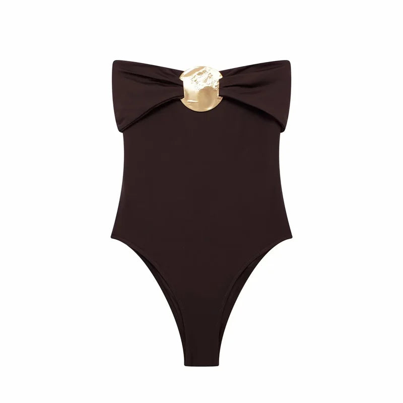 Body Femme Été – Épaules Nues & Boucle Organique