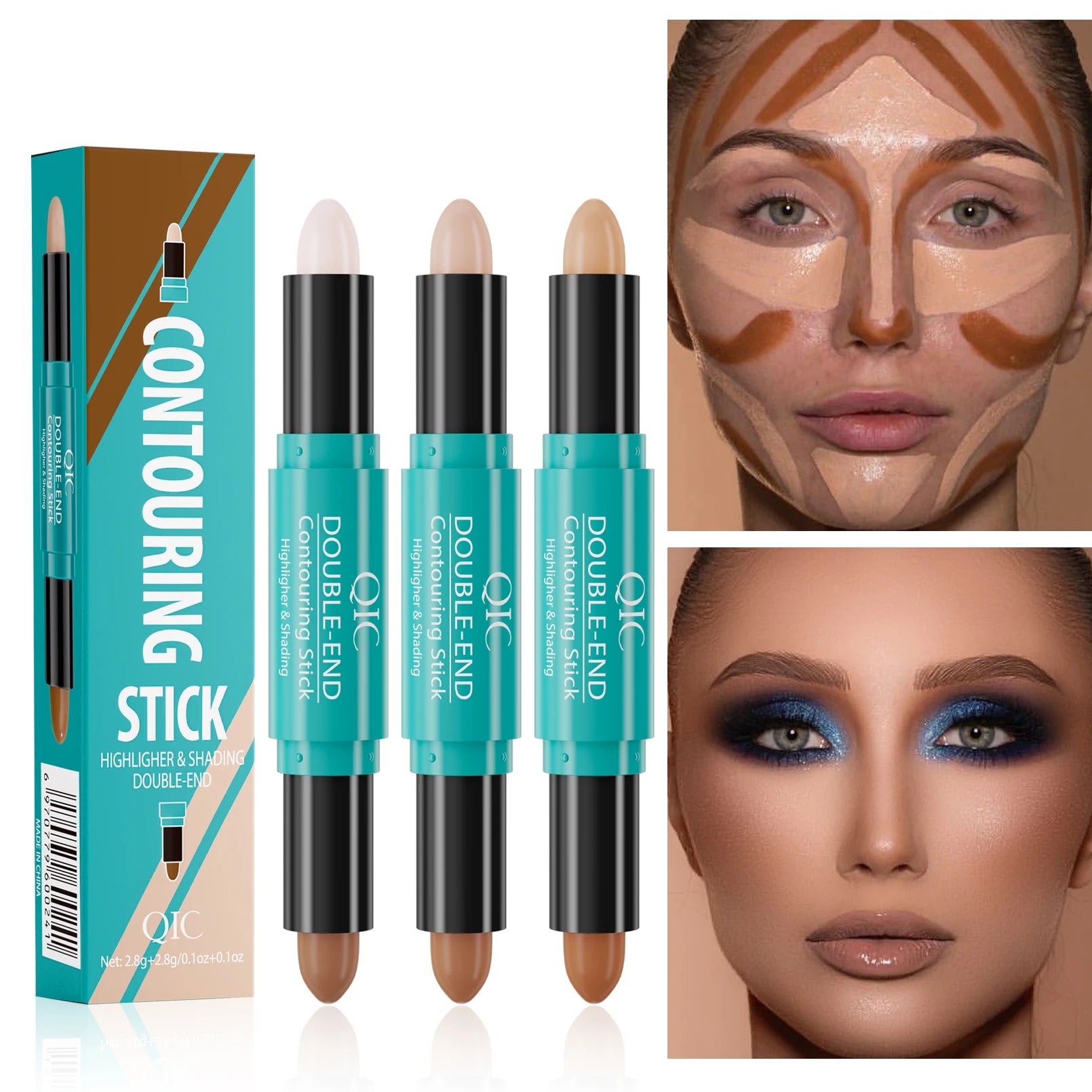 Correcteur Double Embout 2-en-1 pour Contour et Éclat