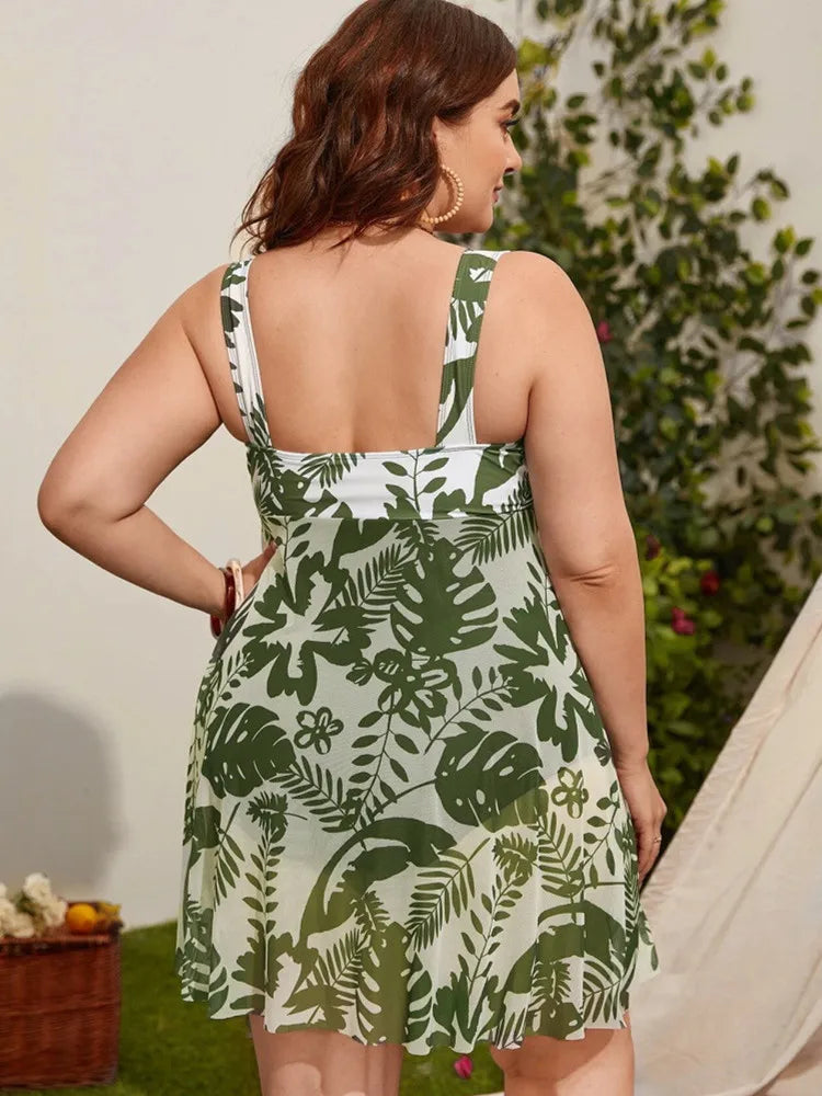 Maillot avec robe de plage polyvalente â Grande taille
