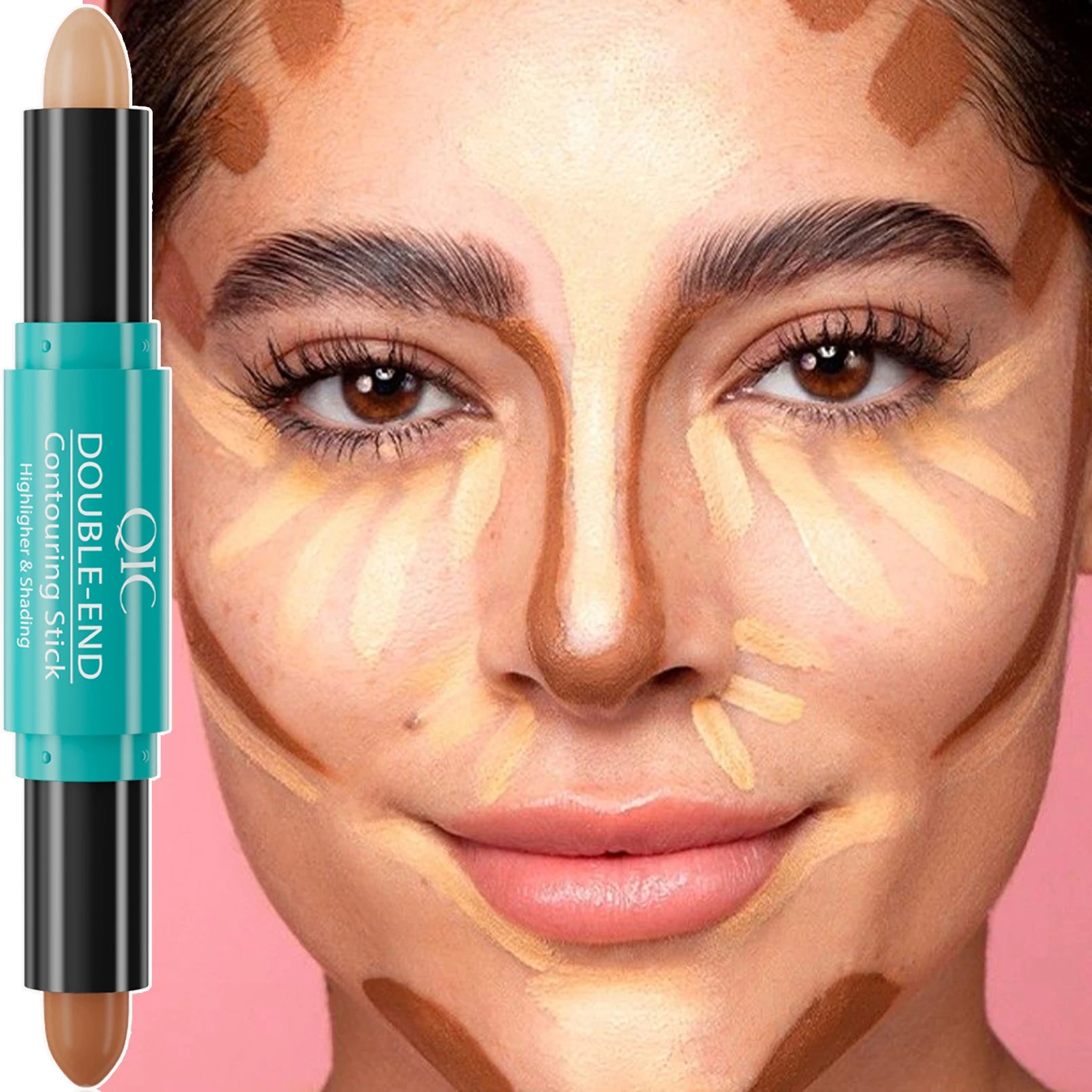 Correcteur Double Embout 2-en-1 pour Contour et Éclat