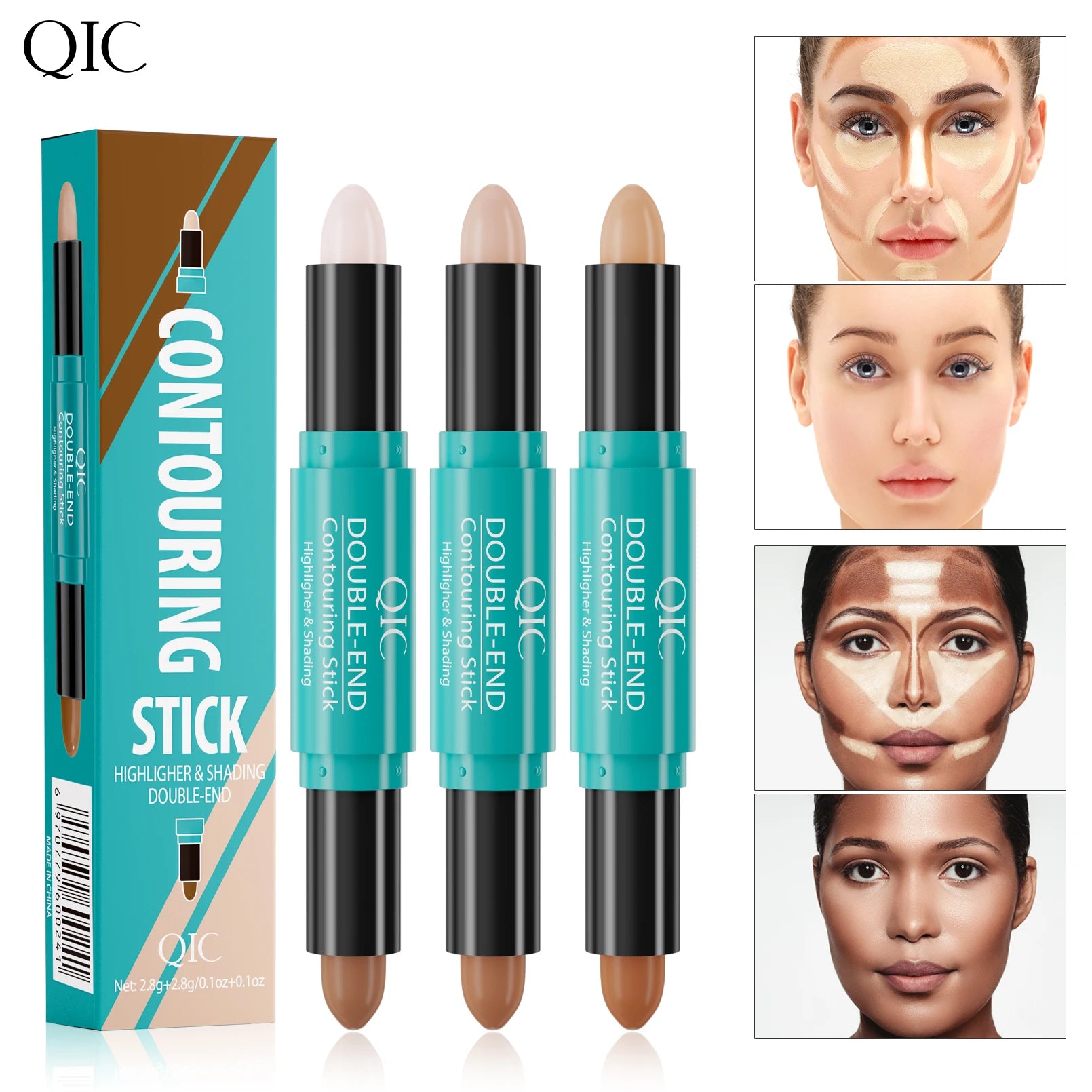 Correcteur Double Embout 2-en-1 pour Contour et Éclat