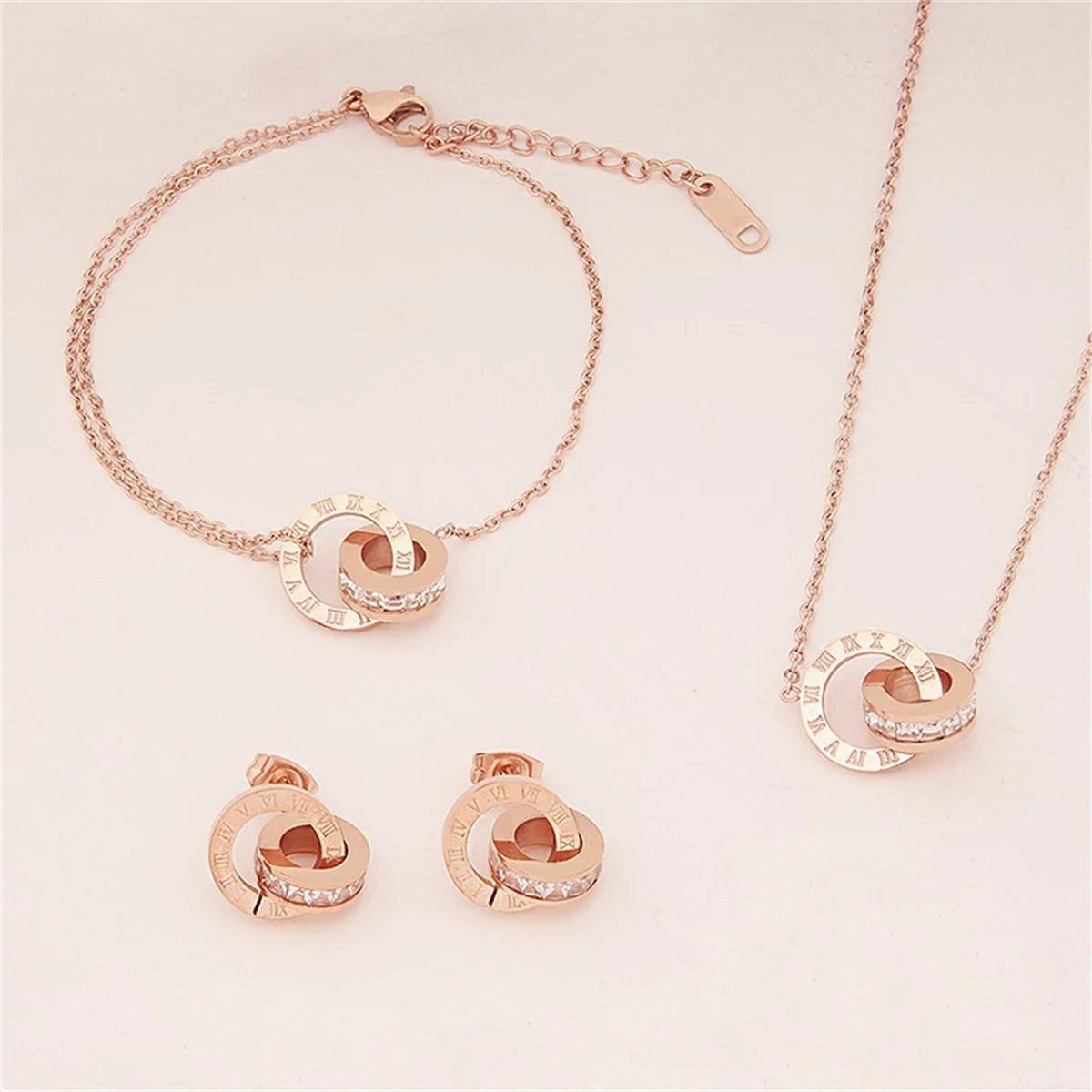 Kit Collier, Bracelet et Boucles d’Oreilles Romaines