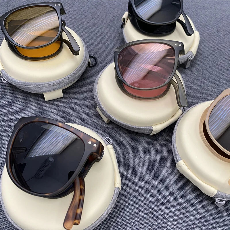 Lunettes de Soleil Polarisées Pliables avec Étui