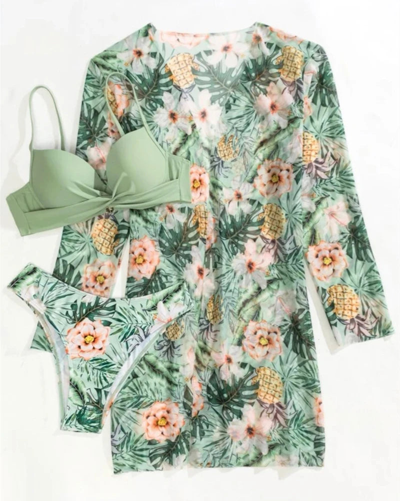 Bikini Effet Silicone avec Sortie de Plage