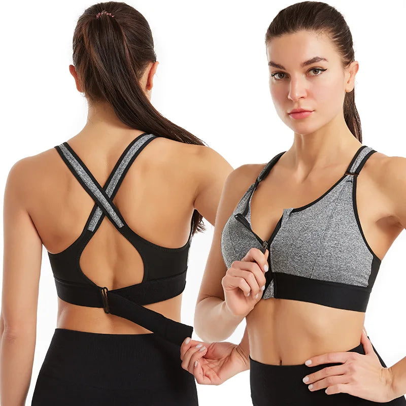 Brassière de Sport à Fermeture Éclair