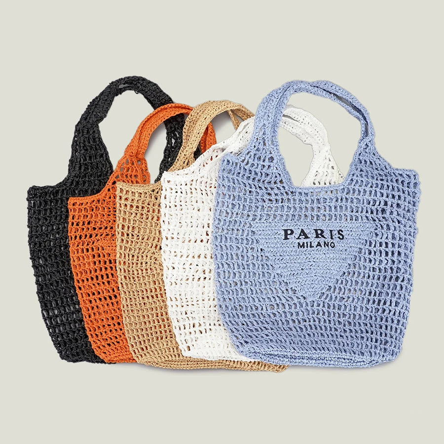 Sac de Plage en Raphia Paris html Copiar Editar