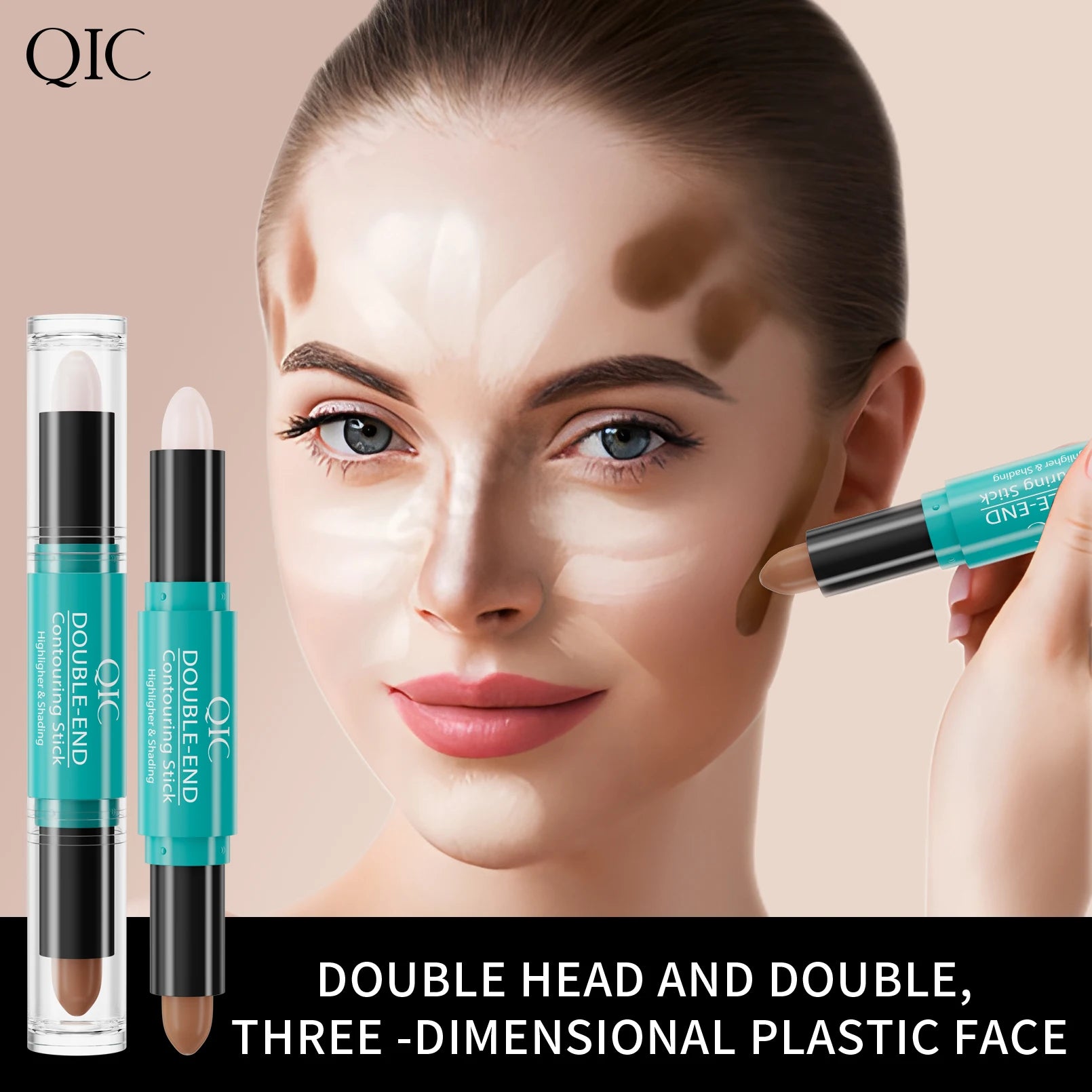 Correcteur Double Embout 2-en-1 pour Contour et Éclat