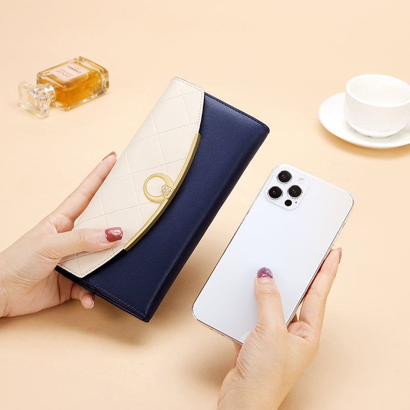 Portefeuille Femme en Cuir Véritable