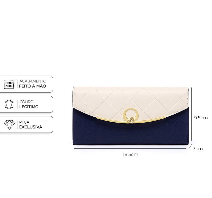 Portefeuille Femme en Cuir Véritable