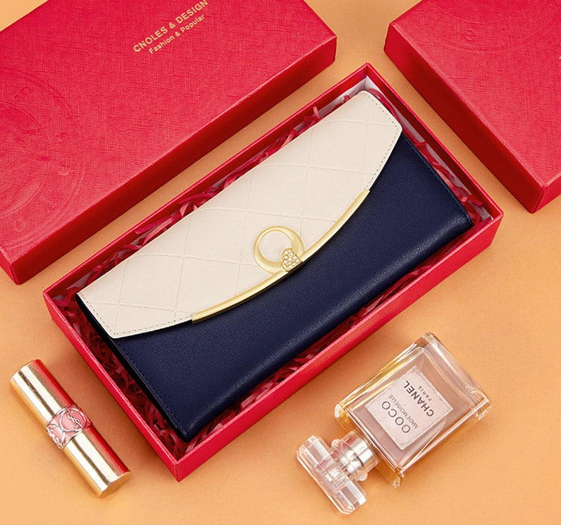 Portefeuille Femme en Cuir Véritable