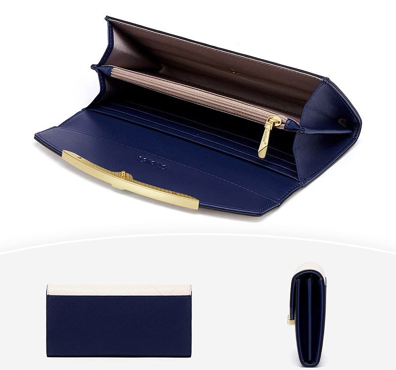 Portefeuille Femme en Cuir Véritable