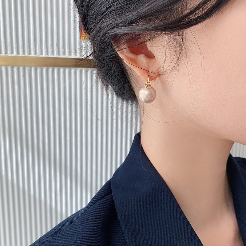 Boucles d'Oreilles Femme Sophistiquées Perle Champagne