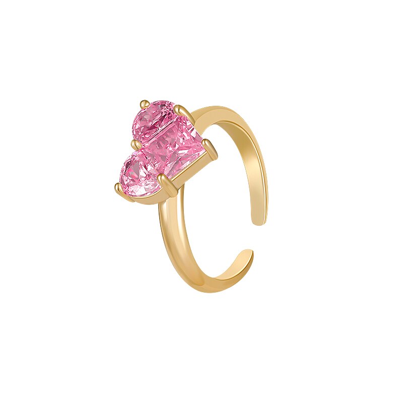 Bague Féminine Cœur Lumineux en Cristal
