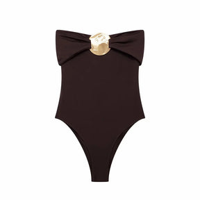 Body Femme Été – Épaules Nues & Boucle Organique