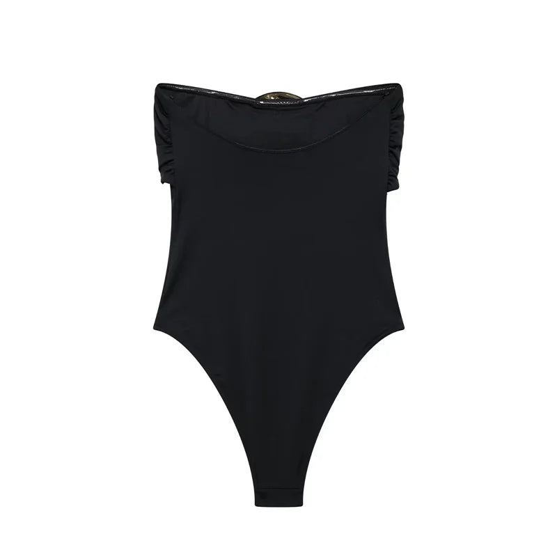 Body Femme Été – Épaules Nues & Boucle Organique